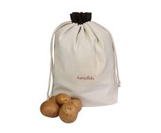 slowroom Sac en Coton, pour Pommes de Terre, élégante et Pratique Rangement, protège Contre la lumière et légumes germes, 36 x 37 cm