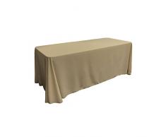 La Nappe Rectangulaire en Lin Polyester en Popeline, Polyester, Taupe, 228.6 x 335.3 x 0.04 cm