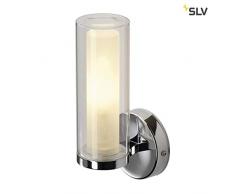 SLV Applique Murale 149482, WL 105, chrome, doppelglass, E14, max. 40Â W, IP44, en aluminium, argent,