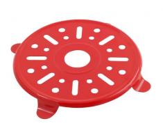Metaltex 183500 Assiette Ã©maillÃ©e Support de Table, DiamÃ¨tre : 18 cm (Rouge)