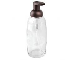 iDesign 50211EU Distributeur de Savon en Verre, Ariana, Transparent/Bronze
