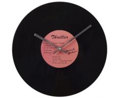 Splendid AZ-longplay czer wony Clock Horloge Murale, Plastique, Noir/Rouge, 29,2Â x 29,2Â x 3Â cm