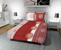 Intemporel Parure Housse de Couette 240X220 cm Mandala Corail, Polyester, Orange, 240x220 cm