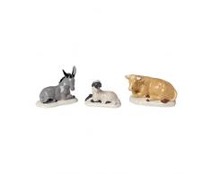 Villeroy & Boch Nativity Figurine pour crÃ¨che Animaux, Lot de 3, Porcelaine, Brun/Gris