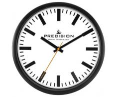 Precision Horloge Murale contrÃ´lÃ©e par Radio Noir/Blanc
