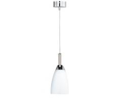 Honsel 77431 Lustre 40 W E14 Nickel DÃ©poli Verre Blanc