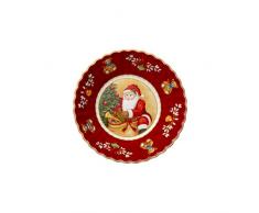 Villeroy & Boch - Toys Fantasy Petite Coupe Motif PÃ¨re NoÃ«l Apportant des Cadeaux, Coupe DÃ©corative en Porcelaine Premium, Rouge / Multicolore, 16 x 16 x 3Â cm