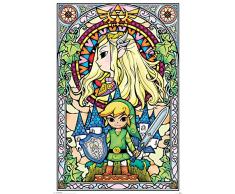 Pyramid International Maxi Poster The Legend of Zelda vitrail, Multicolore, 61Â x 91.5Â x 1.3Â cm