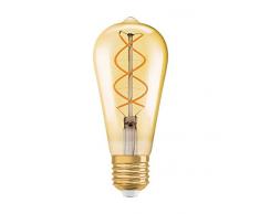Osram Vintage Edition 1906 Ampoule LED à Filament Spirale - Culot E27 - Forme Edison Or Ambrée - Blanc Chaud 2000K - 5W (Ãquivalent 25W)