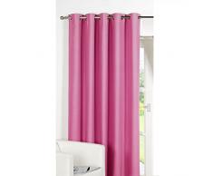 Dreamscene Bague sur Le Dessus Entièrement doublés occultants à Oeillets Rideau de Porte Thermique, Rose, 66 x 213,4 cm