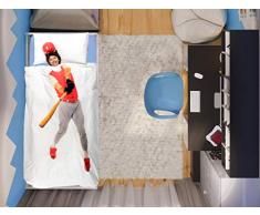 Italian Bed Linen Parure de lit Enfant numÃ©rique 1 Place 1 Posto Baseball