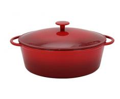 KRÃGER Karl 77034 Vulcan Fer Cocotte en Fonte, Fonte, Rouge/Noir, 2 unités, 41 x 27 x 19 cm