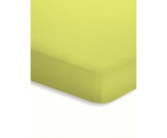 schlafgut Jersey-Elasthan Topper Drap Housse Coton, Kiwi, 220 x 100 cm