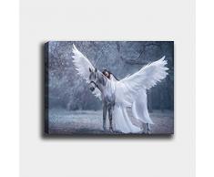 Bonamaison Peinture sur toile, multicolore, 30 x 40 cm - Conçu et fabriqué en Turquie