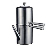 Ilsa Napolitaine Cafetière, Acier INOX, Argent, pour 3 Tasses