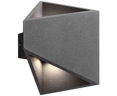 AEG Applique murale dextÃ©rieur 2 ampoules en aluminium moulÃ© sous pression Anthracite 4 W