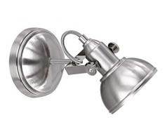 Reality, Spot, Gina 1xE14, max.40,0 W Corps: metal, Nickel mat L:17,0cm, H:24,0cm, Ã:13,0cm IP20