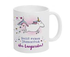 Grafik-Werkstatt Graphique Atelier tas de Se//Fallen fresst Mon Ã©toile de la poussiÃ¨re, Votre Langweiler//12, 5Â x 9, 5Â cm//365g//Vintage Art Tasse 5, Porcelaine, Blanc, 12,5Â x 9,5Â x 8,5Â cm