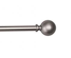 DEBEL 2719401 Tringle Ã Rideaux mÃ©tallique Ronde, satinÃ©, 90-160 cm