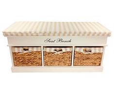 Geko Banc, Bois, Blanc, Taille Unique