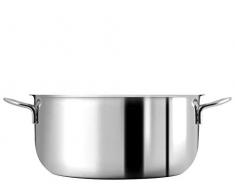 Home Arianne Casserole avec 2 poignées, 5.5 litres, Acier Inoxydable