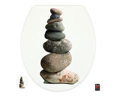 plage 260200 Pierres Sticker pour abattant de WC 40 cm x 34 cm