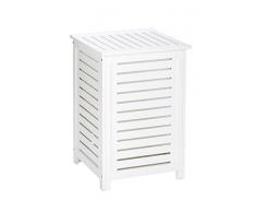 Wenko 21857100 Oslo Corbeille à Linge Bois Blanc 45 x 65 x 45 cm