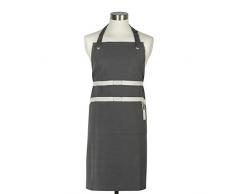 Le Creuset Tablier avec Poches, Boucle et Système de Tension des Sangles, Taille unique, Noir, Coton