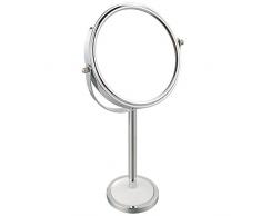 MSV 140613 Miroir Rond 15 cm Chrome sur Pied, Métal