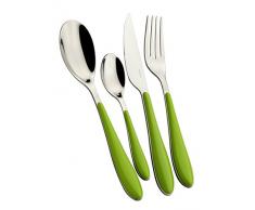 Casa Bugatti GGMU-023F50 GIOIA Pomme verte Ensemble de couverts, 24 pièces