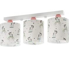 plafonnier enfant 3 lumières Unicorns Licornes animaux