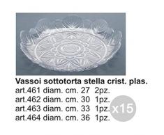 Glooke Selected Set 15 Plateau Cristal étoile x1 diamètre 33463 Accessoire pour la Cuisine et la Table, Multicolore, Unique