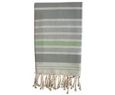 HR Decoraction Sahara Serviette de Plage, Coton, Vert, 200Â x 100Â x 0.5Â cm