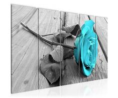 Tableau decoration murale Fleurs Roses 200 x 80 cm - XXL Impression sur Toile Salon Appartment 5 Parties - prÃªt Ã accrocher - 204455c