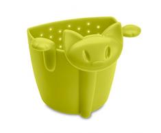 Koziol for friends 3236582 Passoire à thé, Plastique, Vert Moutarde Opaque, 6 x 6,6 x 7,6 cm