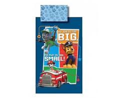 Parure de Lit Pat Patrouille - Housse de Couette 140x200 cm + Taie 60x70 cm