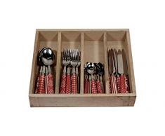 Campagne Ménagère de 24 couverts Rouge