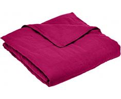 Garnier-Thiebaut SYRACUSE Housse de Couette, Lin, Fuchsia, 240 x 220 cm