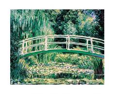 Draeger - Affiche DÃ©co - Poster Artiste Claude Monet pour dÃ©corer Votre intÃ©rieur - Affiche ColorÃ©e en Papier satimat 350 g - 24 x 30 cm (NymphÃ©as Blancs)