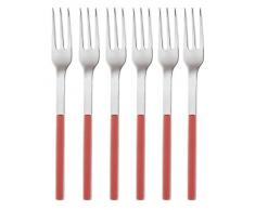 Sambonet Rosenthal Fourchettes Ã gÃ¢teauÂ âÂ 6Â piÃ¨cesÂ âÂ ElbaÂ âÂ Acier InoxydableÂ âÂ Rouge