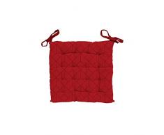 Soleil docre Kiel Dessus de chaise, Polyester, Rouge, 40 x 40 x 5 cm