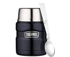 Récipient alimentaire isotherme Stainless King, 0,47 l, acier inoxydable, 9,3 x 9,3 x 14,2 cm, Acier inoxydable, bleu, 9,7x9,7x14,2 cm