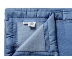 Comptoir du Linge LAI718BLE Couverture Laine 180 x 220 cm Bleu 700grs