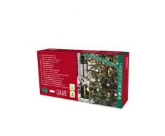 Konstsmide 1168-000 Slim Line Guirlande de Sapin + 16 Grosses Bougies + Interrupteur + 32 LED Blanc Chaud 4,5 V