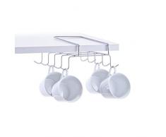 Zeller 24845 Présentoir pour Tasses, Argent, 19 x 28 x 8 cm