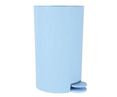 MSV 141774 Poubelle à pédale Osaki 3l Bleu Clair, Acier Inoxydable, 30 x 20 x 15 cm