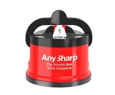 AnySharp Aiguiseur de Couteaux avec Ventouse, Rouge