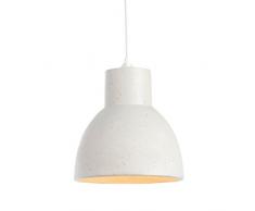 Luminaire Studio block 25 blanc, suspension bÃ©ton, 60 W, blanc, Ã¸ 25 x H 25 cm