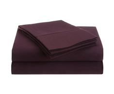 Superior 1500Â Series Massif Poche Profonde Super Doux et rÃ©sistant Ã Rides, Parure de lit 100% Microfibre brossÃ©, Prune, 3Â piÃ¨ces, Double, Taille L/XL