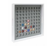 Deknudt Frames S65TZ1 Cadre Photo Plateau pour Muselets de Champagne Bois Blanc 81 PiÃ¨ces 40 x 40 cm